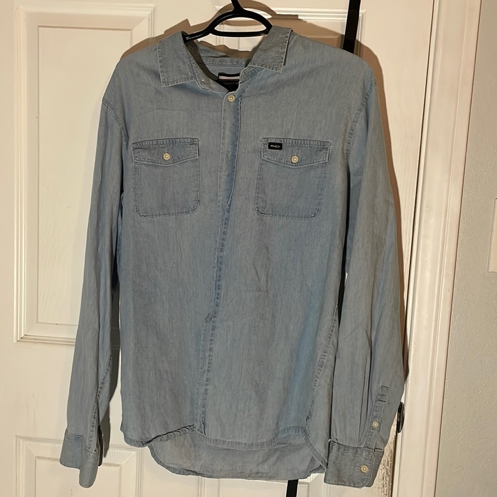 RVCA Blue button down.